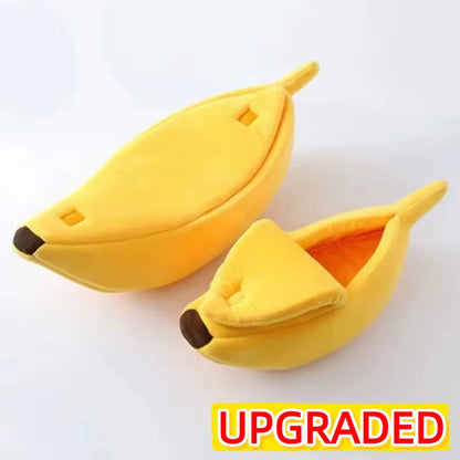 Warm Banana Shaped Dog Cat Bed Cozy Basket Puppy Kittens Cushion Kennel Portable Pet Sleeping Mat Bed Cats Supplies