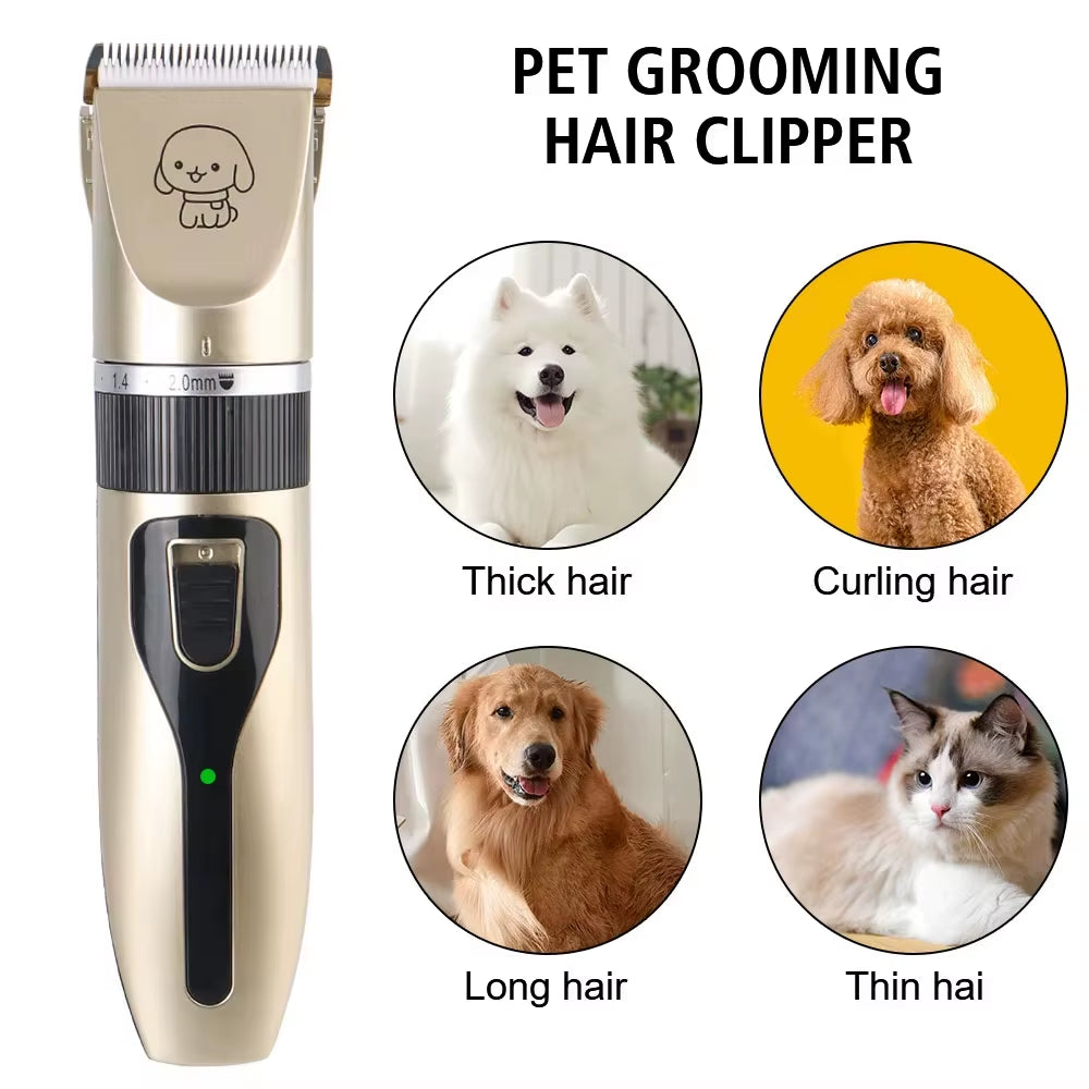 Pet Hair Clipper Haircut Trimmer Shaver Set for Rabbit Dog Cat Puppy Grooming Clipper Cutter Pet Supplies Electric Scissors