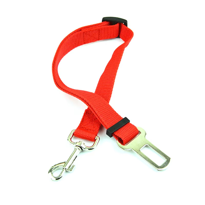 Adjustable Pet Cat Dog Car Seat Belt Pet Seat Vehicle Dog Harness Lead Clip Safety Lever Traction Dog Collars Dog Accessoires